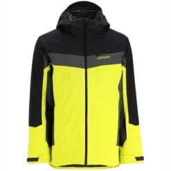 Manteau De Ski Spyder Homme Seventy Eight Black Citron