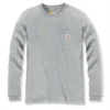 T-shirt Carhartt Women Workwear Pocket L/S T-Shirt Heather Grey 2 T-shirt Carhartt Women Workwear Pocket L/S T-Shirt Heather Grey -Teva Boutique 1 EU 103244 034 F
