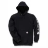 Sweat Carhartt Men Sleeve Logo Hooded Sweatshirt Black -Teva Boutique 1 EU K288 BLK F