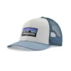 Casquette Patagonia Unisex P-6 Logo Trucker Hat White W/Light Plume Grey -Teva Boutique 1 WBS22 38289 WLGY