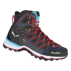 Chaussures De Randonnée Salewa Femme Mountain Trainer Lite Mid Gore-Tex Premium Navy Blue Fog