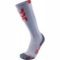 Chaussettes De Ski UYN Women Evo Race Light Grey Red