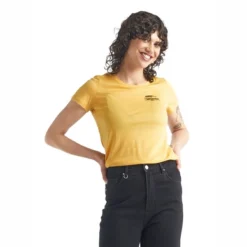 T-Shirt Icebreaker Femme Tech Lite SS Low Crewe Caravan Life Safflower -Teva Boutique 105545708 2