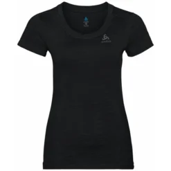 Maillot De Corps Odlo Women BL Top Crew Neck S/S Merino 130 Black