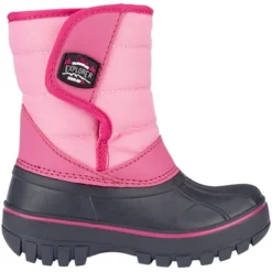 Bottes De Neige Winter-Grip Junior Mountain Enfant Anthracite Rose Fuchsia