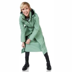 Imperméable Happy Rainy Days Montreal Green -Teva Boutique 1708 montreal lange regenjas frost groen flap