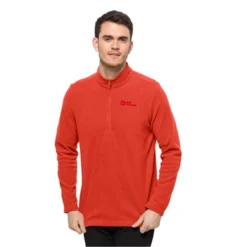 Pull Jack Wolfskin Men Taunus Half Zip Strong Red -Teva Boutique 1709522 2193 m001
