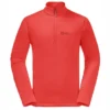 Pull Jack Wolfskin Men Baiselberg Half Zip Strong Red -Teva Boutique 1710571 2193 a020