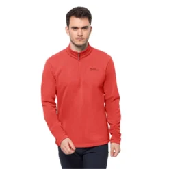 Pull Jack Wolfskin Men Baiselberg Half Zip Strong Red -Teva Boutique 1710571 2193 m001
