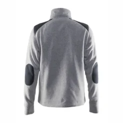 Gilet Craft Men Noble Zip Jacket HK Fleece Grey Melange -Teva Boutique 1904587 2950 Noble Zip Jacket Heavy Knit fleece B