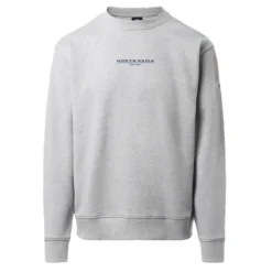 Pull North Sails Men Crewneck Sweatshirt With Graphic Grey Melange