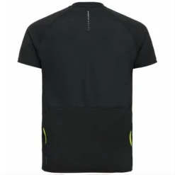 Maillot De Sport Odlo Men Crew Neck S/S 1/2 Zip Axalp Training Black Evening Primrose -Teva Boutique 2 313902 60259 3