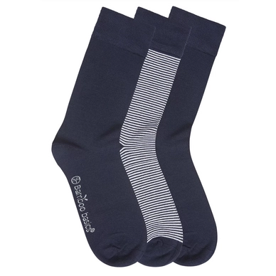 Chaussettes Bamboo Basics Beau Navy Striped (Lot De 3) 2 Chaussettes Bamboo Basics Beau Navy Striped (Lot De 3) – Image 2