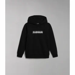 Pull-over Napapijri Enfants B-Box Hood 1 Black Logo Mbu -Teva Boutique 2 NA4GMOMBU ALT13