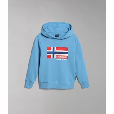 Pull Napapijri Kids B-Zamora Hood Blue Azure 2 Pull Napapijri Kids B-Zamora Hood Blue Azure – Image 2