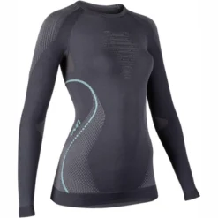 Sous Pull UYN Women Evolutyon Long Sleeves Charcoal Anthracite Aqua -Teva Boutique 2 u100009 g978 side.png 1