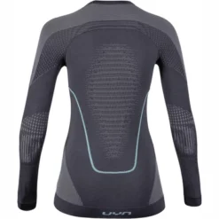 Sous Pull UYN Women Evolutyon Long Sleeves Charcoal Anthracite Aqua -Teva Boutique 3 u100009 g978 back.png 1