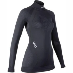 Maillot De Corps Uyn Women Ambityon L/S Turtle Neck Blackboard Anthracite -Teva Boutique 3 u100035 b472 side.png 1