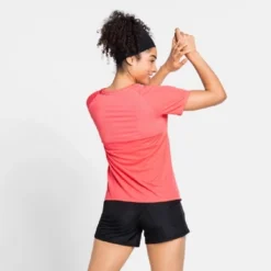 T-shirt De Sport Odlo Women SS Crew Neck Essential Chill-Te Pink -Teva Boutique 357422