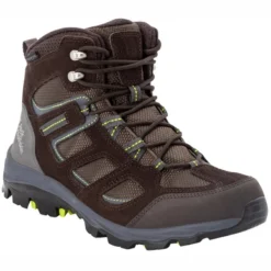 Chaussures De Randonnée Jack Wolfskin Homme Vojo 3 Texapore Mid Dark Brown Lime -Teva Boutique 4042461 5592 F360