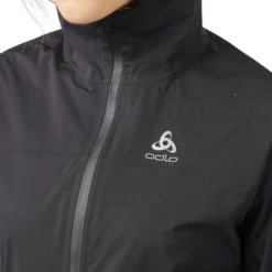 Gilet De Course Odlo Women Jacket Zeroweight Waterproof Black -Teva Boutique 456042