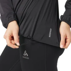 Gilet De Course Odlo Women Jacket Zeroweight Waterproof Black -Teva Boutique 457142