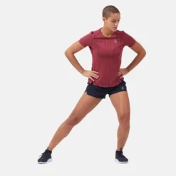 Maillot De Sport Odlo Women Crew Neck S/S Zeroweight Engineered Paradise Pink Melange -Teva Boutique 5 313731 30786 4