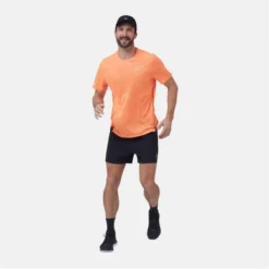 Maillot De Sport Odlo Men Crew Neck S/S Zeroweight Engineered Shocking Orange Melange -Teva Boutique 5 313732 30788 4