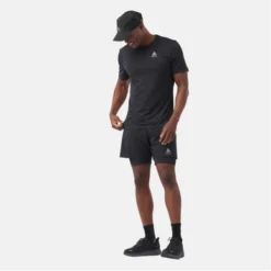 Maillot De Sport Odlo Men Crew Neck S/S Zeroweight Engineered Black Melange -Teva Boutique 5 313732 60008 4
