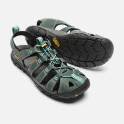 Sandales Keen Femme Clearwater CNX Leather Mineral Blue Yellow -Teva Boutique 6 1014371 PPS PDP