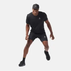 Maillot De Sport Odlo Men Crew Neck S/S Zeroweight Engineered Black Melange -Teva Boutique 6 313732 60008 5