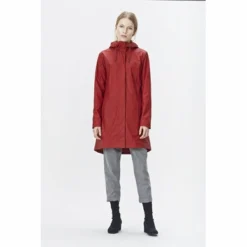 Imperméable RAINS Firn Jacket Scarlet -Teva Boutique 6 Firn Jacket Scarlet Front model woman