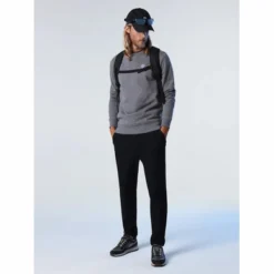 Pull North Sails Men Crewneck Sweatshirt Logo Medium Grey Melange -Teva Boutique 691028 0928 3
