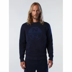 Pull North Sails Men Crewneck Sweatshirt Graphic Navy Blue -Teva Boutique 691030 0802 5