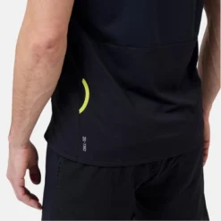 Maillot De Sport Odlo Men Crew Neck S/S 1/2 Zip Axalp Training Black Evening Primrose -Teva Boutique 7 313902 60259 6