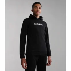 Pull-over Napapijri Enfants B-Box Hood 1 Black Logo Mbu -Teva Boutique 7 NA4GMOMBU HERO