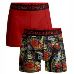 Caleçon Muchachomalo Men Shorts Price Guns N Roses Print/Red (2-pack)