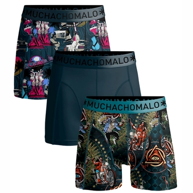 Caleçon Muchachomalo Men Shorts Miami Vatos Ace Print/Print/Blue (Lot De 3) 1 Caleçon Muchachomalo Men Shorts Miami Vatos Ace Print/Print/Blue (Lot De 3)