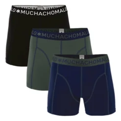 Boxer Muchachomalo Men Solid Deep Blue Black (Lot De 3) 2020