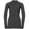 Maillot De Corps Odlo Women SUW Top Crew Neck L/S Odlo Futureskin Black White -Teva Boutique SUW Tor 1819 187051 15012 A