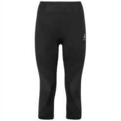 Sous-Vêtement Odlo Women Pant 3/4 Performance Warm Black Odlo Concrete Grey