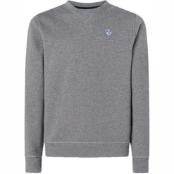 Pull North Sails Men Crewneck Sweatshirt Logo Medium Grey Melange