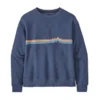 Pull Patagonia Women Ridge Rise Stripe Uprisal Crew Sweatshirt Current Blue