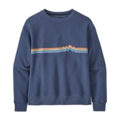 Pull Patagonia Women Ridge Rise Stripe Uprisal Crew Sweatshirt Current Blue