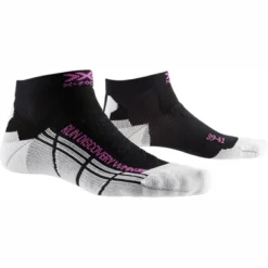 Chaussettes De Course X-Socks Women Run Discovery Black White