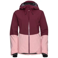 Veste De Ski Odlo Women Jacket Insulated Ski Bluebird S-Thermic Raspberry Fudge Boto Dolphin