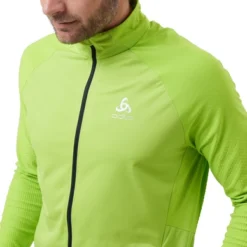 Veste Odlo Men Jacket Zeroweight Warm Hybrid Lime Green Black -Teva Boutique dc454566