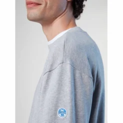 Pull North Sails Men Crewneck Sweatshirt With Graphic Grey Melange -Teva Boutique hi res 691069 0926 det3 750x