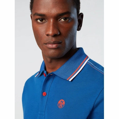 Polo North Sails Homme SS Polo With Logo Ocean Blue 3 Polo North Sails Homme SS Polo With Logo Ocean Blue â Image 3