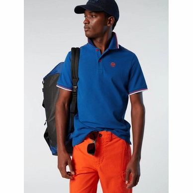 Polo North Sails Homme SS Polo With Logo Ocean Blue 7 Polo North Sails Homme SS Polo With Logo Ocean Blue â Image 7
